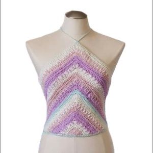 Handmade Crochet Triangle Top